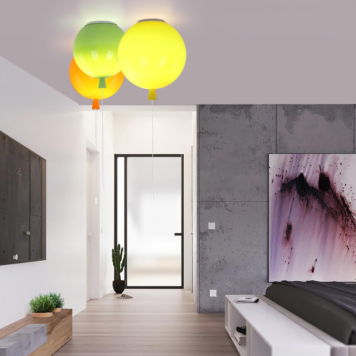 Balloon-Shaped Acrylic Flush Mount Ceiling Light