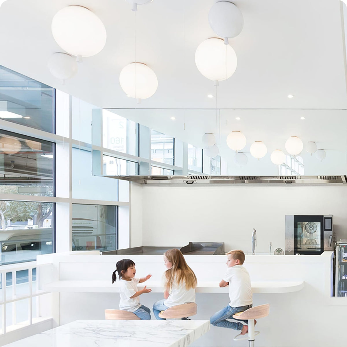 Balloon-Shaped Acrylic Flush Mount Ceiling Light