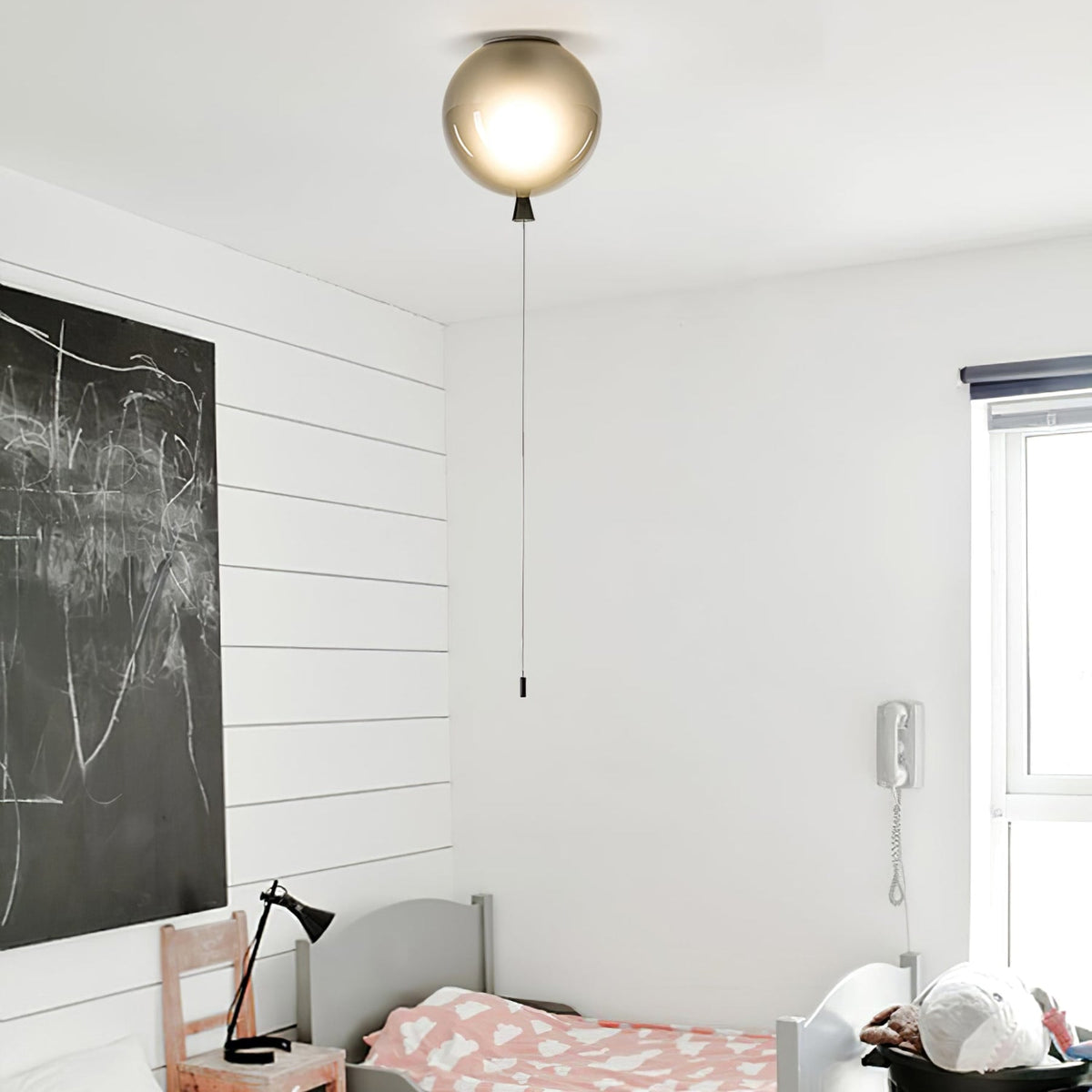 Balloon-Shaped Acrylic Flush Mount Ceiling Light