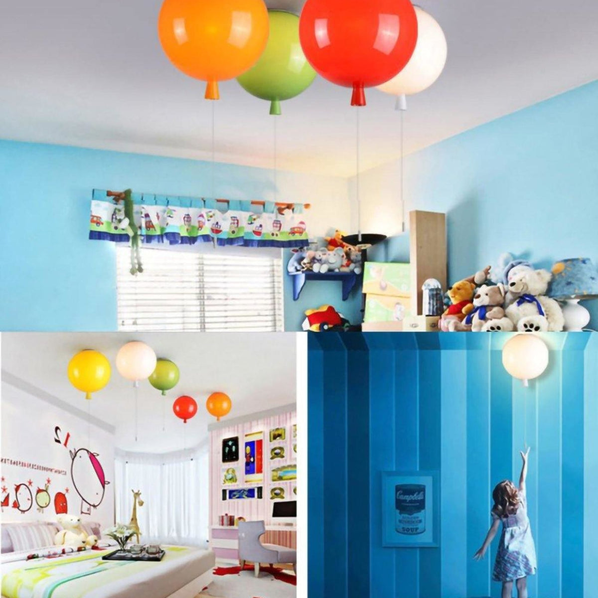 Balloon-Shaped Acrylic Flush Mount Ceiling Light