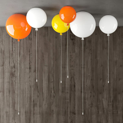 Balloon-Shaped Acrylic Flush Mount Ceiling Light