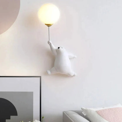 Bear Wall Light with Balloon Globe Shade — product view 4