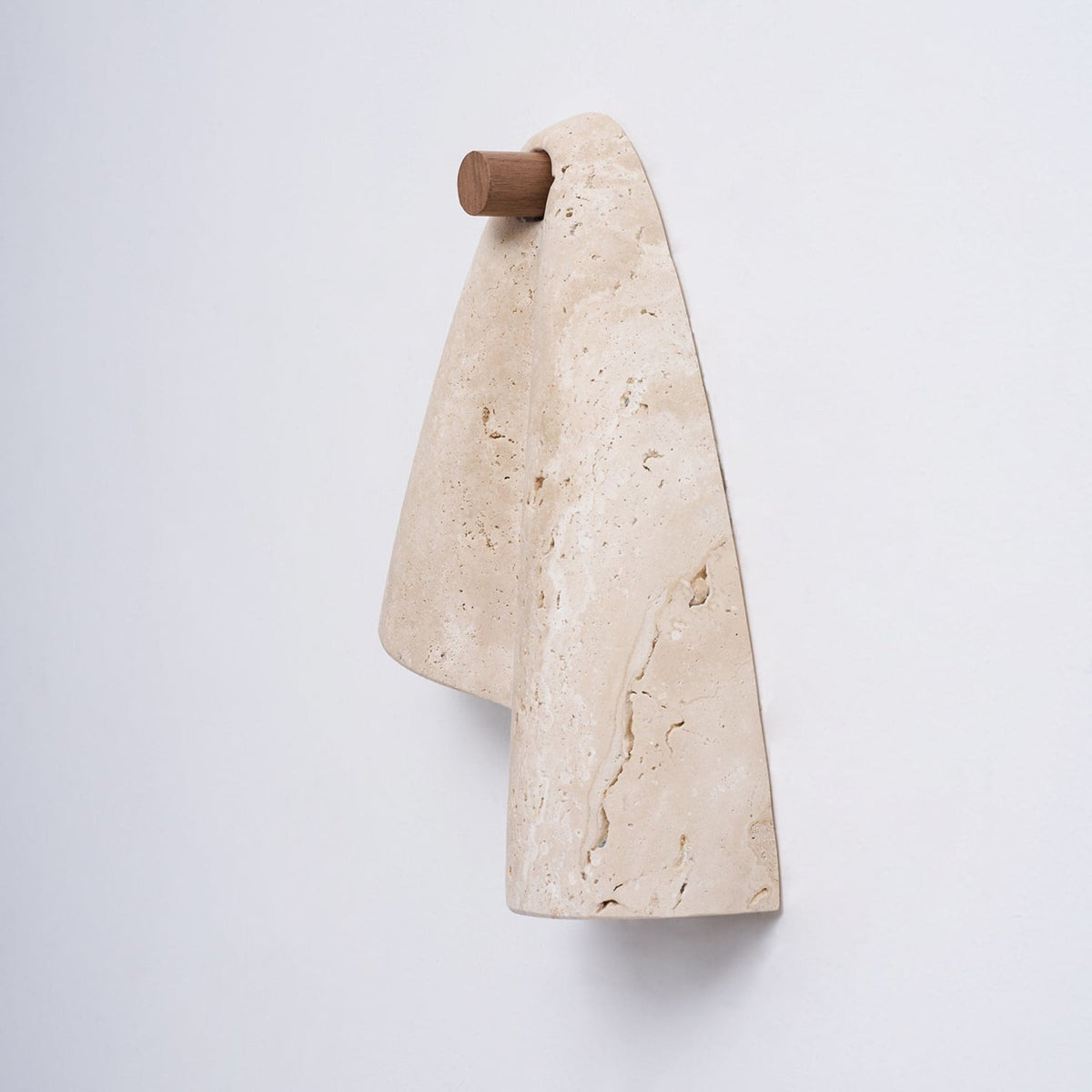 Beige Travertine Wall Light with Folded Twin Shades — product view 32