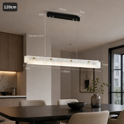 Natural Marble Linear Pendant Light