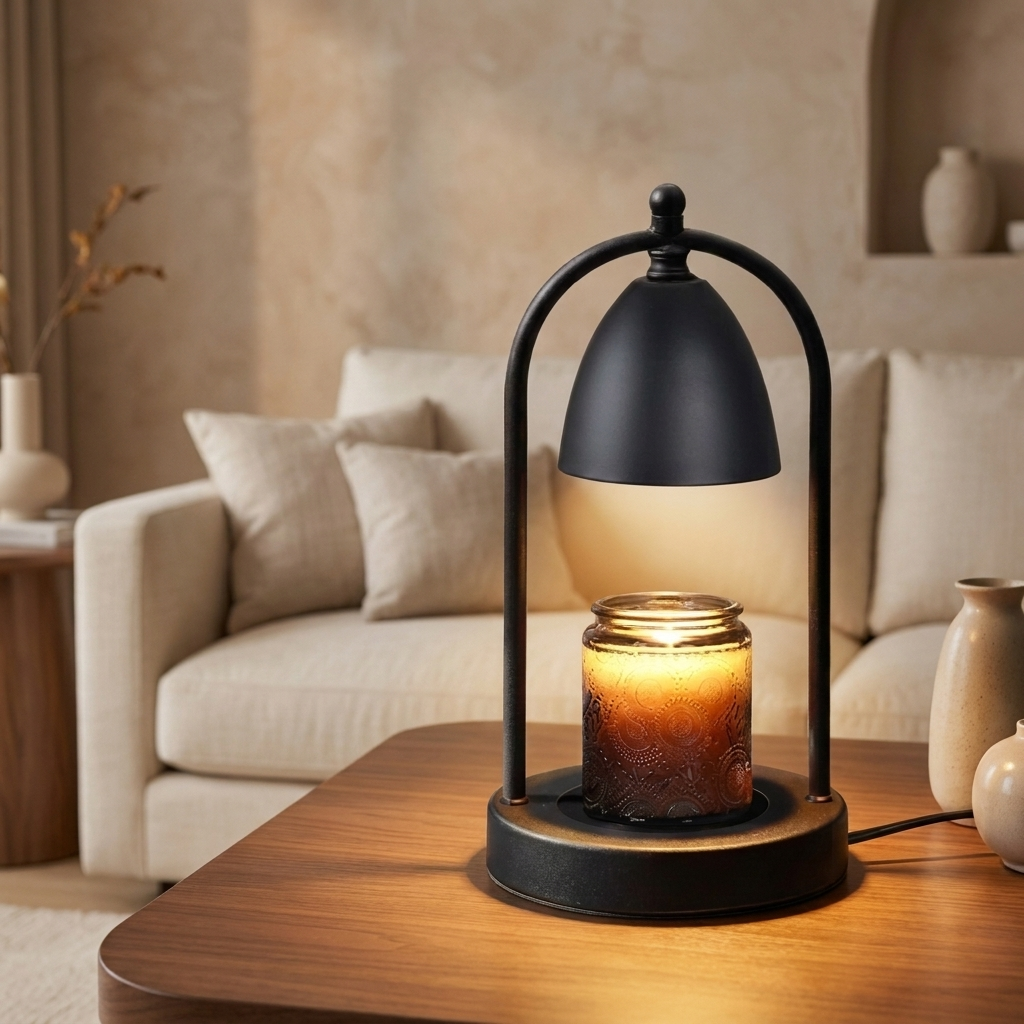 Black body and black rod candle warmer lamp