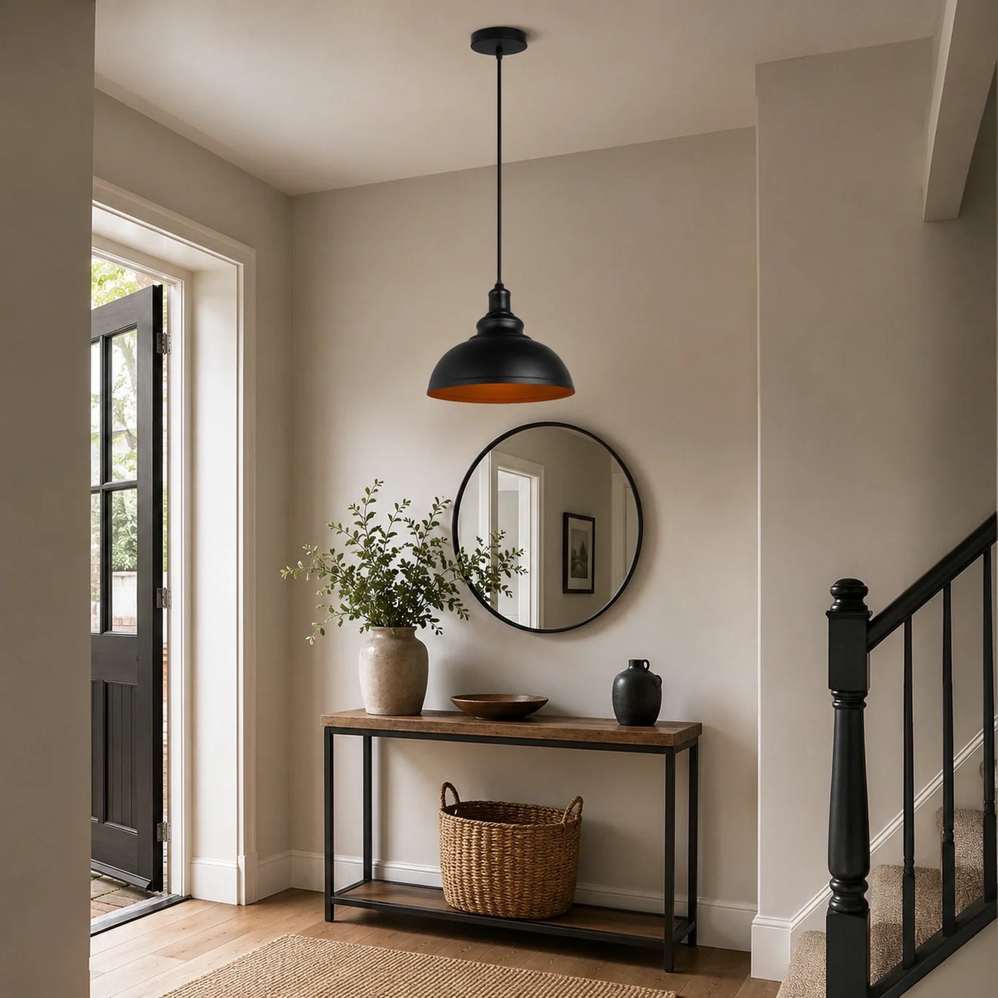 Vintage Industrial Dome Pendant Light