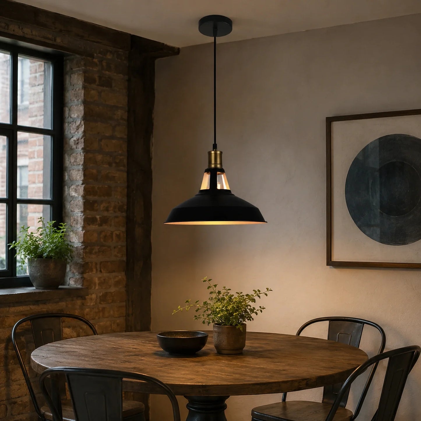 Vintage Industrial Dome Pendant Light