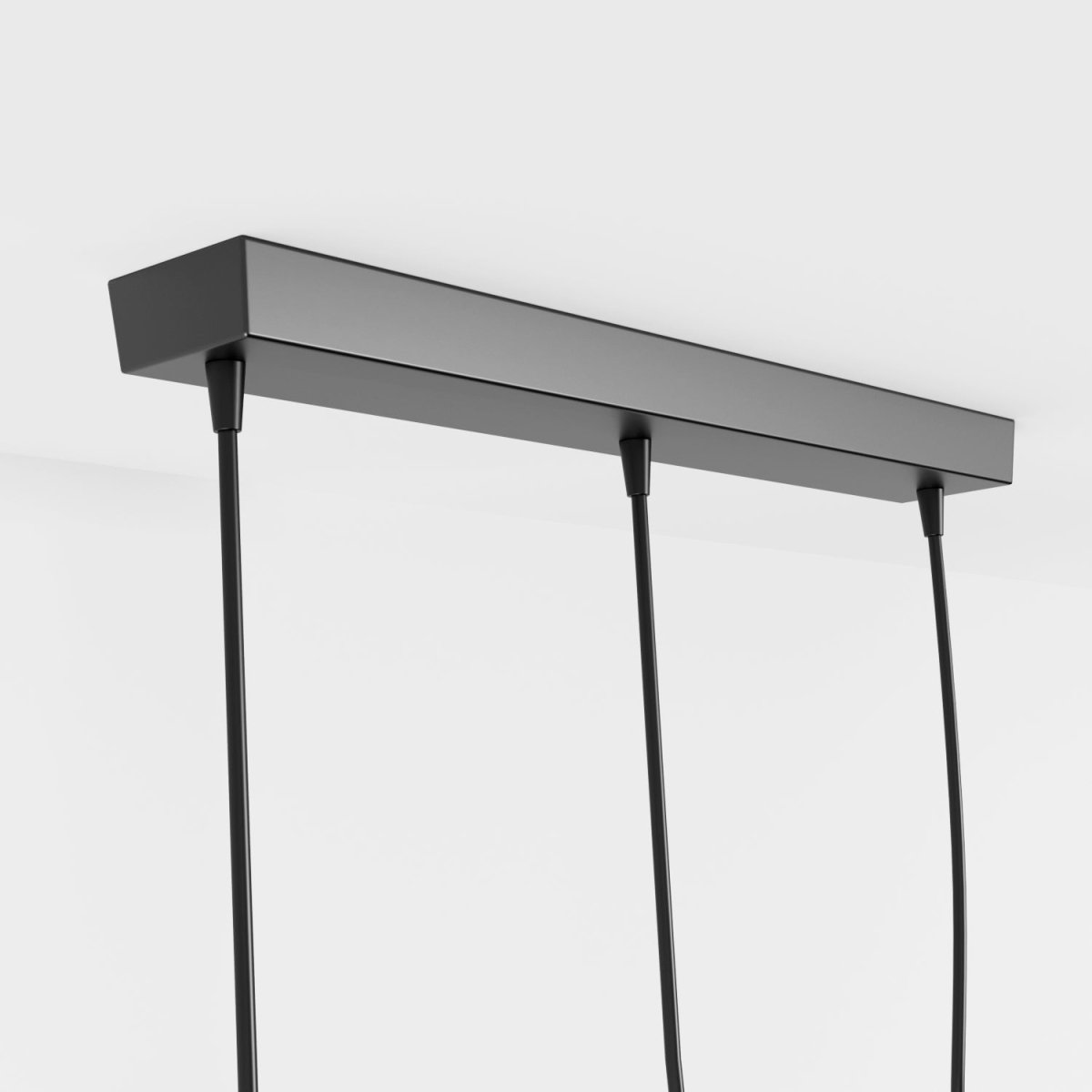 Linear pendant canopy with three cords