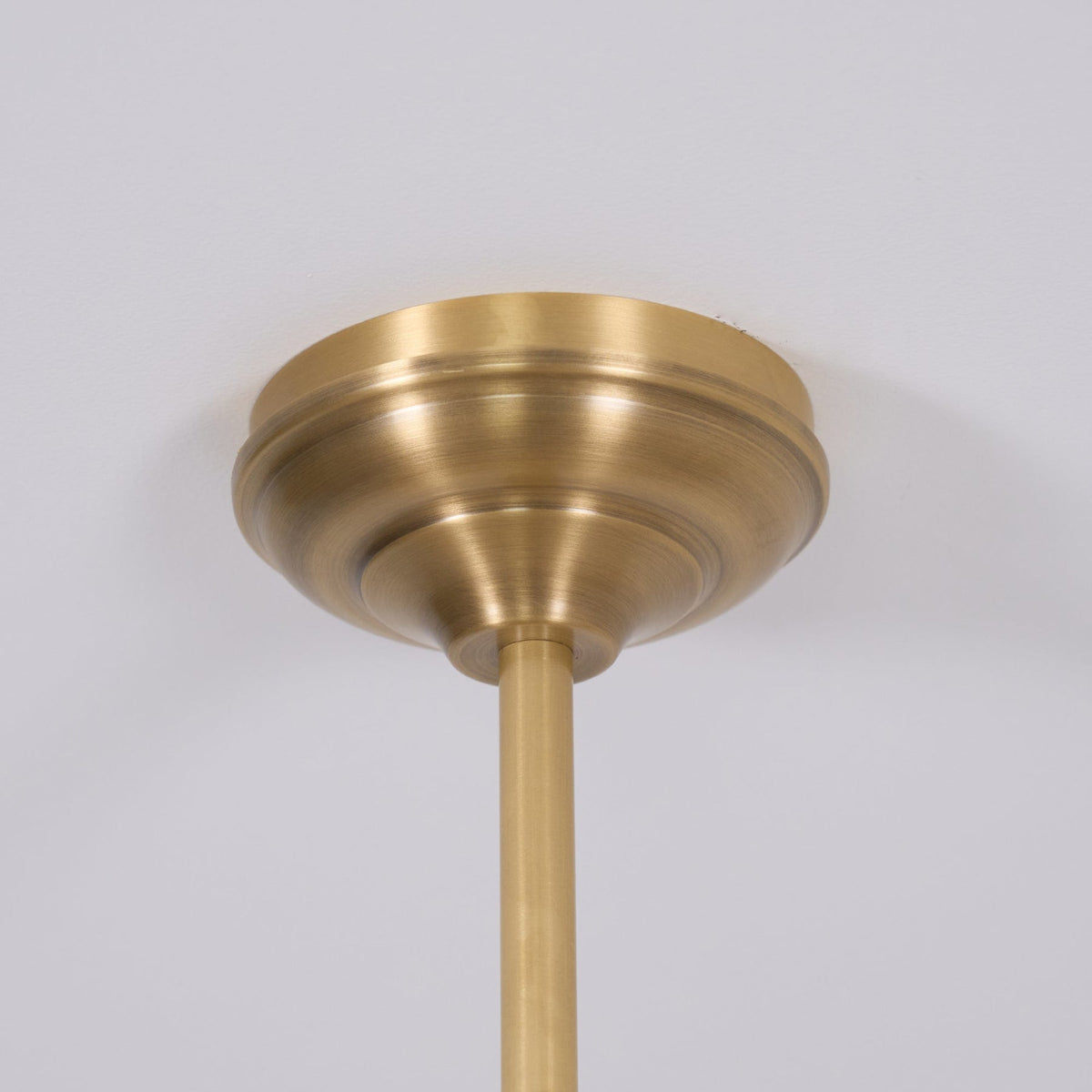 Brass ceiling canopy and suspension rod