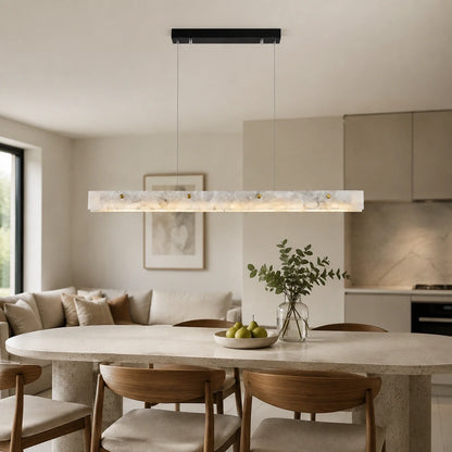 Natural Marble Linear Pendant Light