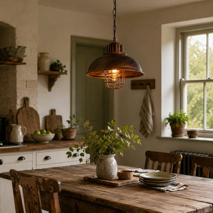 Vintage Industrial Dome Pendant Light
