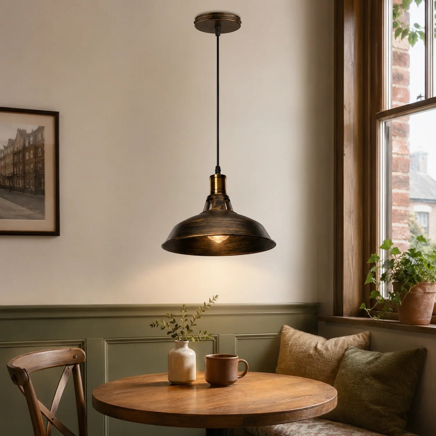 Vintage Industrial Dome Pendant Light