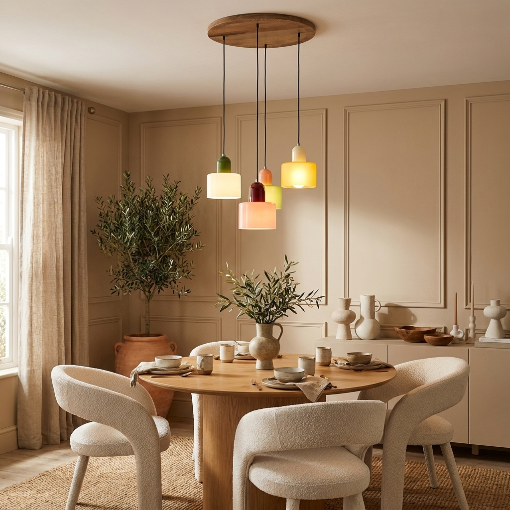 Calla glazed ceramic pendant light