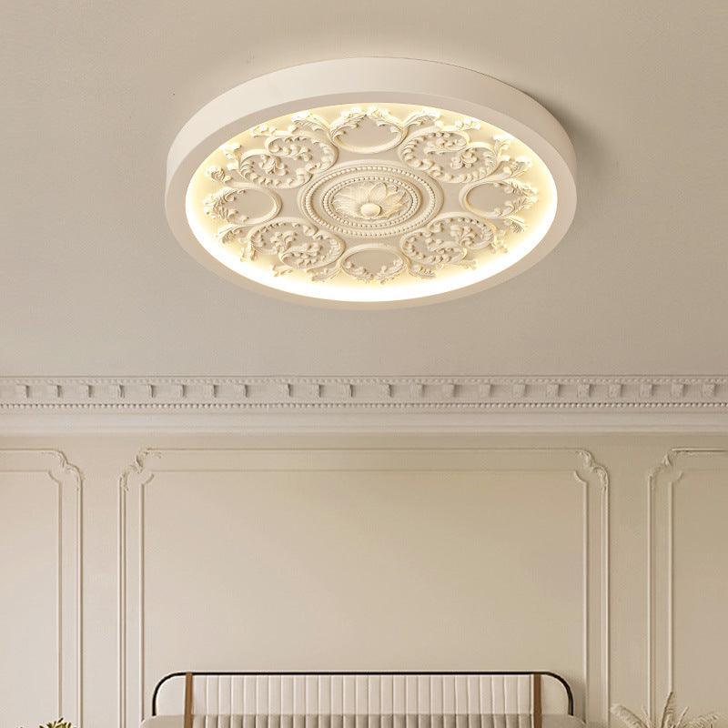 Beige carved rosette LED ceiling light