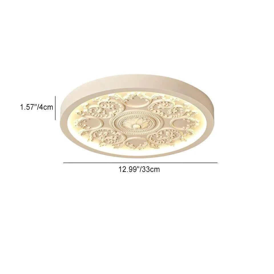 33 cm carved rosette ceiling light dimension diagram