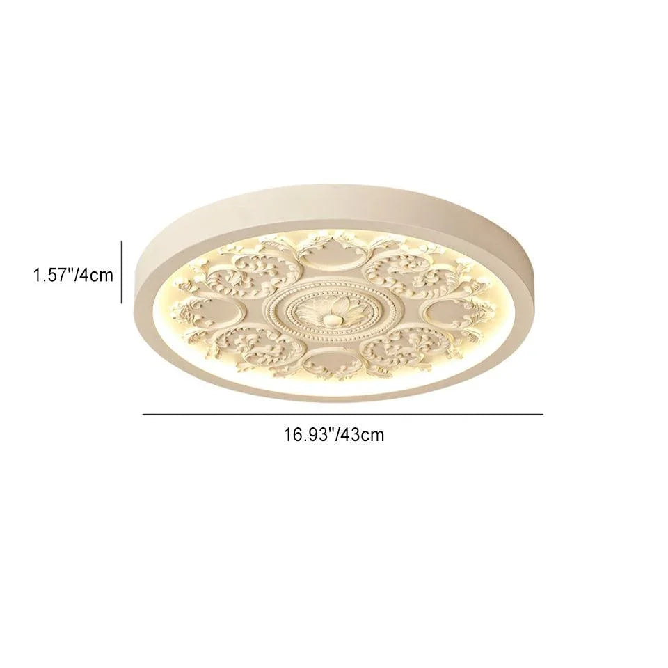 43 cm carved rosette ceiling light dimension diagram