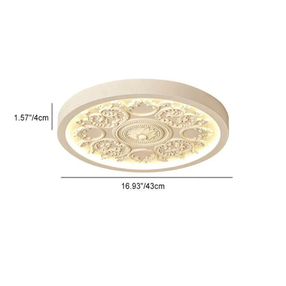 43 cm carved rosette ceiling light dimension diagram