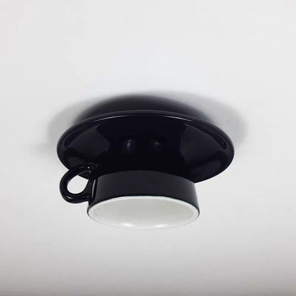 Ceramic Cup and Saucer Semi-Flush Ceiling Light