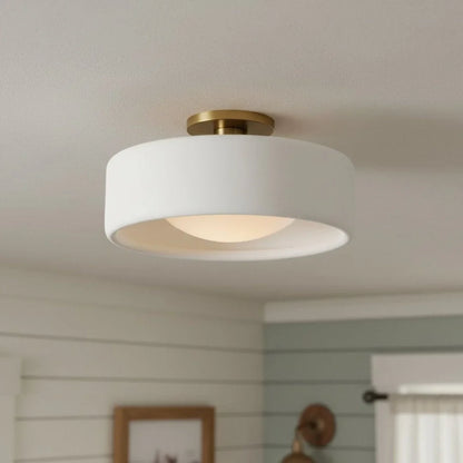 Ceramic flush mount ceiling light product view