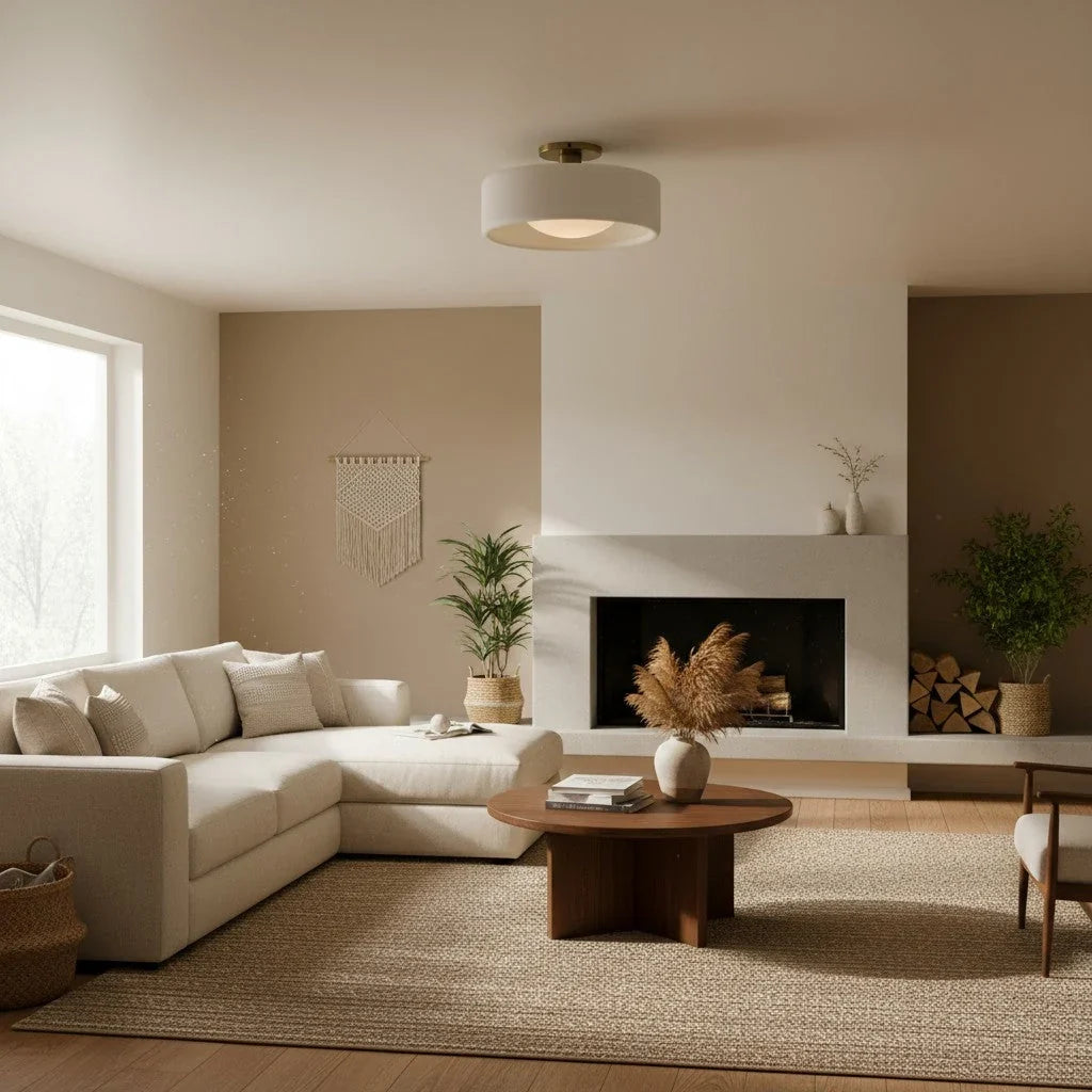 Ceramic flush mount ceiling light product view
