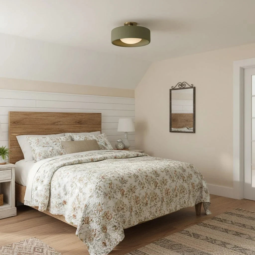 Ceramic flush mount ceiling light product view