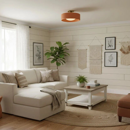 Ceramic flush mount ceiling light product view