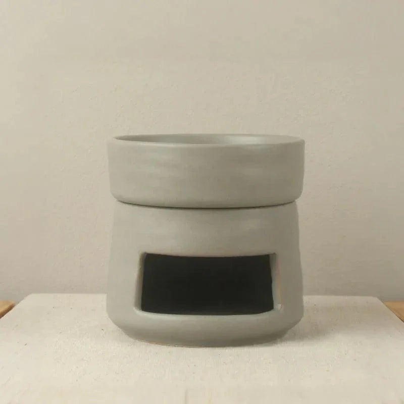 Stone grey ceramic wax melt burner