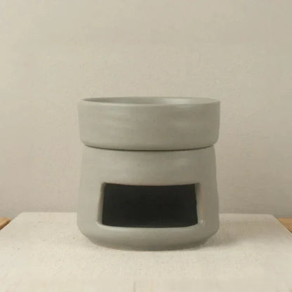 Stone grey ceramic wax melt burner