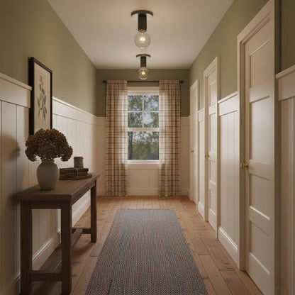 Clear Glass Ceiling Light with Metal Fitting