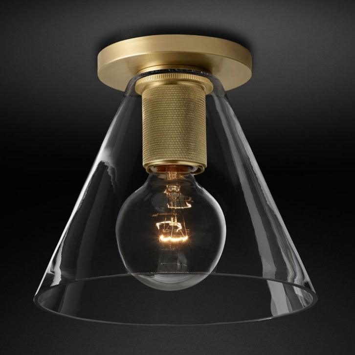 Clear Glass Ceiling Light with Metal Fitting