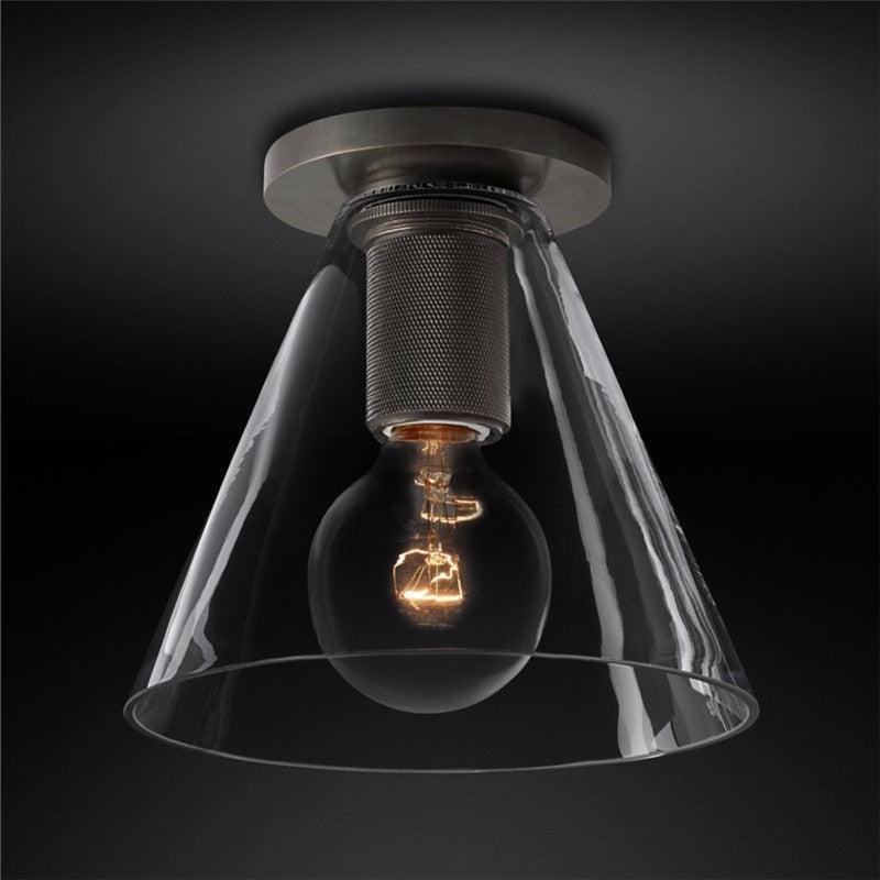 Clear Glass Ceiling Light with Metal Fitting