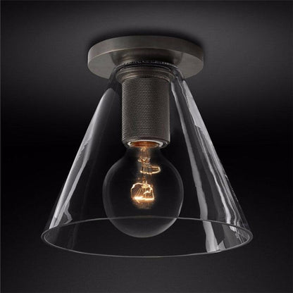 Clear Glass Ceiling Light with Metal Fitting