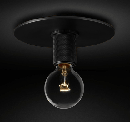 Clear Glass Ceiling Light with Metal Fitting