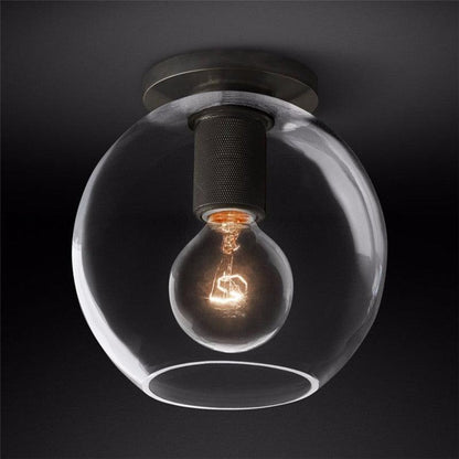 Clear Glass Ceiling Light with Metal Fitting