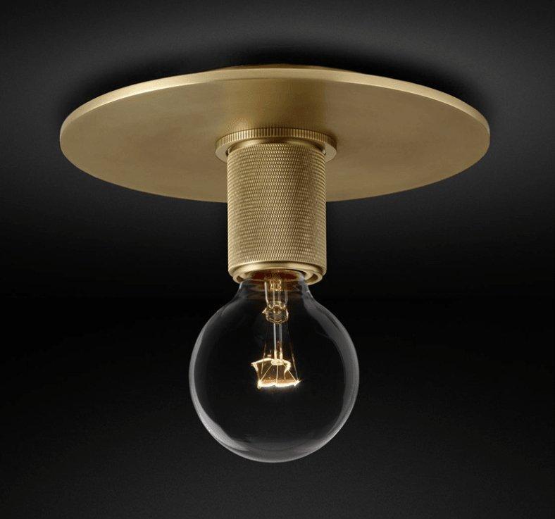 Clear Glass Ceiling Light with Metal Fitting