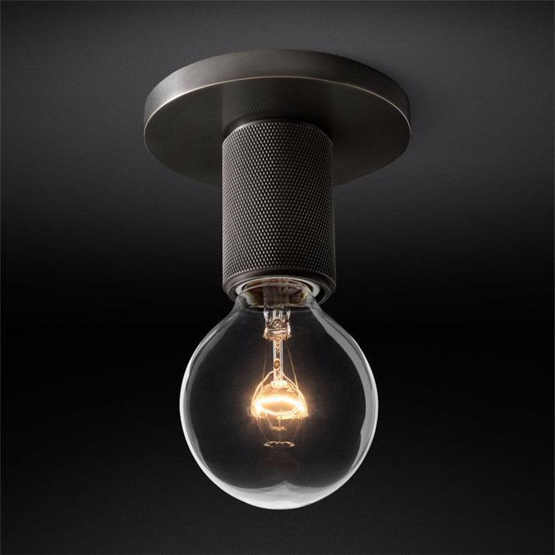 Clear Glass Ceiling Light with Metal Fitting