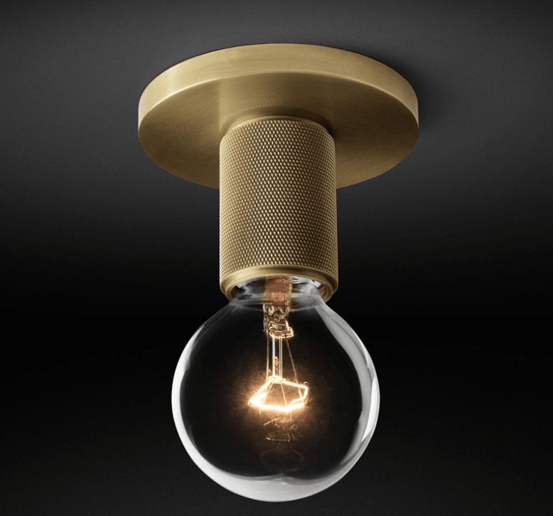 Clear Glass Ceiling Light with Metal Fitting
