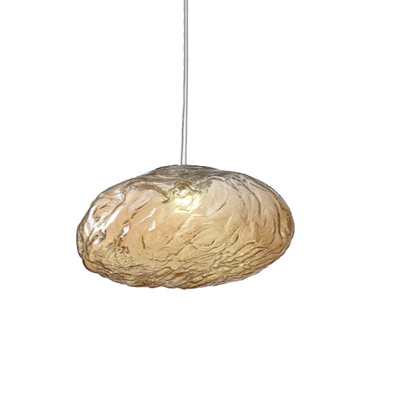 Brown textured glass cloud pendant
