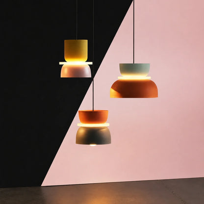 Modern Macaron Pendant Light with Iron and Acrylic Shade