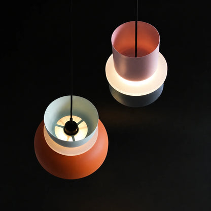 Modern Macaron Pendant Light with Iron and Acrylic Shade
