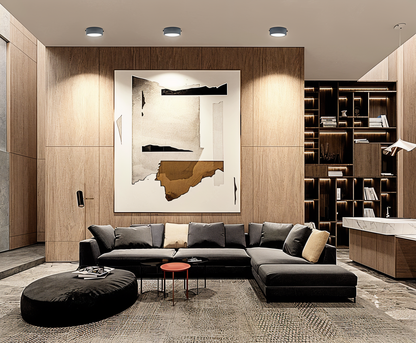 Compact Iron LED Flush Mount Ceiling Light