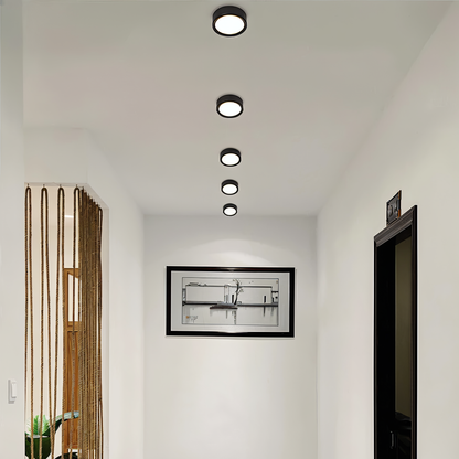 Compact Iron LED Flush Mount Ceiling Light