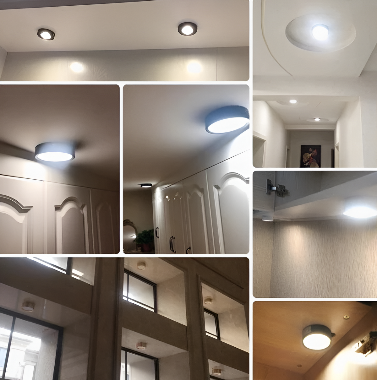 Compact Iron LED Flush Mount Ceiling Light