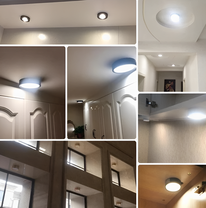 Compact Iron LED Flush Mount Ceiling Light