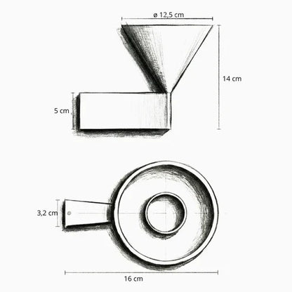 Cone wall sconce dimension diagram