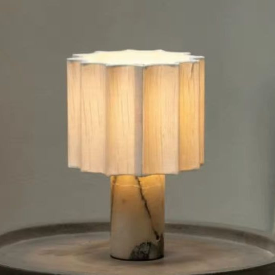 Illuminated cordless marble table lamp