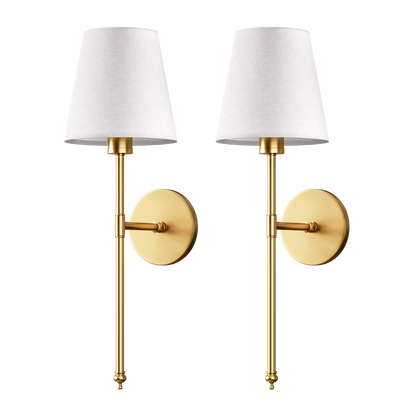 Cordless Fabric Wall Sconce Set of Two