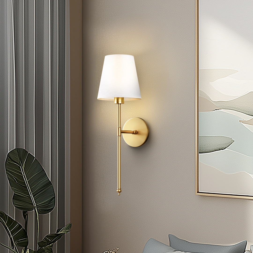 Cordless Fabric Wall Sconce Set of Two