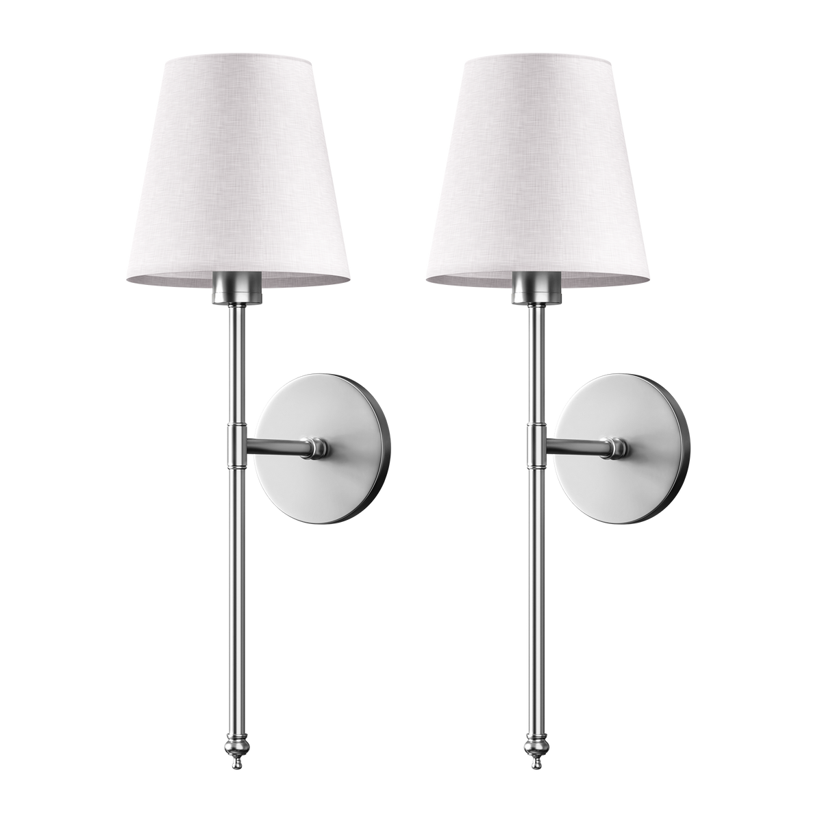 Cordless Fabric Wall Sconce Set of Two