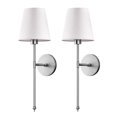 Cordless Fabric Wall Sconce Set of Two
